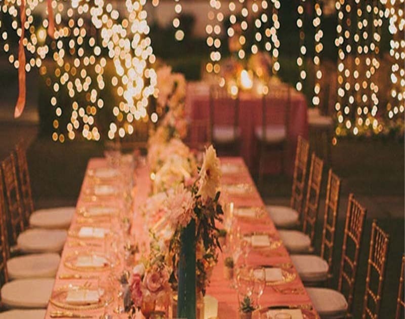 String Lights Wedding Decor